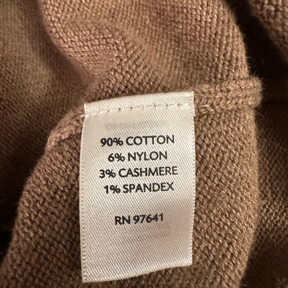 J Jill Pure Jill Cotton Cashmere Blend Knit Pullover Sweater Dress Lght Brown XS - Picture 7 of 9